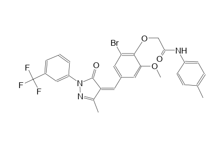 2-[2-bromo-6-methoxy-4-((Z)-{3-methyl-5-oxo-1-[3-(trifluoromethyl)phenyl]-1,5-dihydro-4H-pyrazol-4-ylidene}methyl)phenoxy]-N-(4-methylphenyl)acetamide