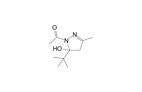 1-Acetyl-5-t-butyl-4,5-dihydro-5-hydroxy-3-methylpyrazole