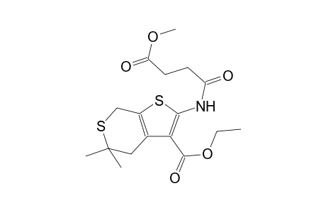 ethyl 2-[(4-methoxy-4-oxobutanoyl)amino]-5,5-dimethyl-4,7-dihydro-5H-thieno[2,3-c]thiopyran-3-carboxylate