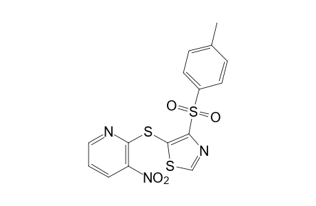 5-[(3-nitro-2-pyridyl)thio]-4-(p-tolylsulfonyl)thiazole