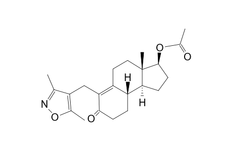 19-(3,5-dimethyl-4-isoxazolyl)-17β-hydroxy-A-norandrost-9-en-5-one, acetate