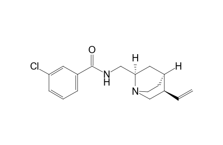 3-Chloranyl-N-[[(2R,4S,5R)-5-ethenyl-1-azabicyclo[2.2.2]octan-2-yl]methyl]benzamide