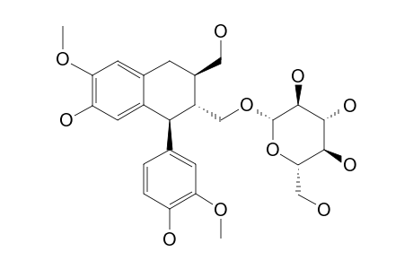 (+)-ISOLARICIRESINOL-3-ALPHA-O-BETA-D-GLUCOPYRANOSIDE