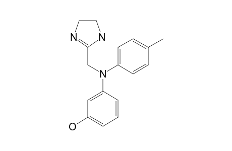 PHENTOLAMINE;PHE;3-[(4,5-DIHYDRO-1-H-IMIDAZOL-2-YLMETHYL)-(4-METHYLPHENYL)-AMINO]-PHENOL