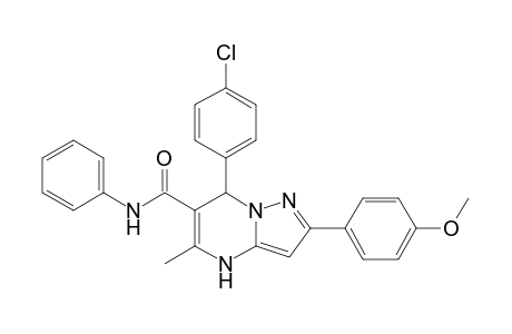 7-(4-Chlorophenyl)-2-(4-methoxyphenyl)-5-methyl-N-phenyl-4,7-dihydropyrazolo[1,5-a]pyrimidine-6-carboxamide