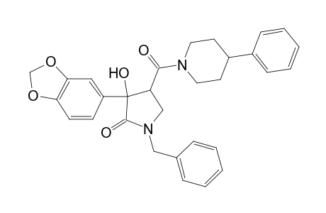 3-(benzo [ 1,3] dioxol-5-yl)-1-benzyl-3-hydroxy-4-(4-phenylpiperidine-1-carbonyl)pyrrolidin- 2-one