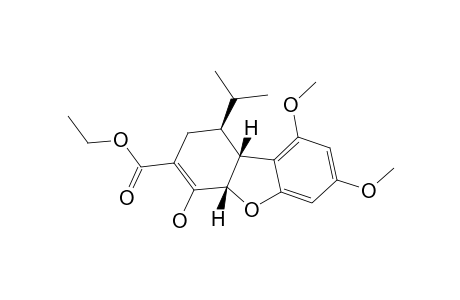 Ethyl rac-(1R,4aR,9bS)-4-Hydroxy-7,9-dimethoxy-1-(1-methylethyl)-1,2,4a,9b-tetrahydrodibenzofuran-3-carboxylate