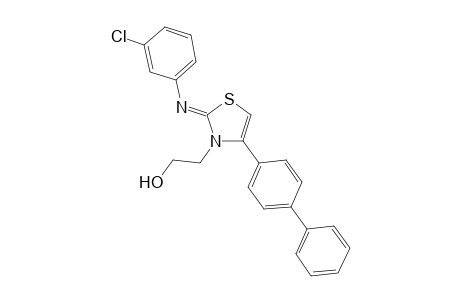 2-(4-[1,1'-biphenyl]-4-yl-2-[(3-chlorophenyl)imino]-1,3-thiazol-3(2H)-yl)ethanol