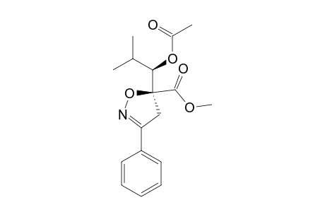 SYN-5-CARBOMETHOXY-5-(1'-ACETOXY-2'-METHYLPROPYL)-3-PHENYL-4,5-DIHYDROISOXAZOLE;MAJOR_STEREOMER