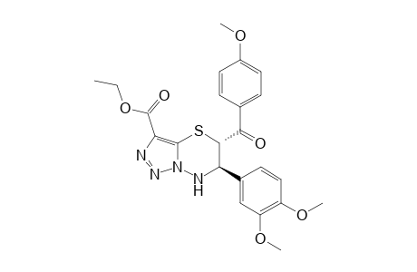(5S*,6R*)-6-(3,4-Dimethoxyphenyl)-5-(4-methoxybenzoyl)-6,7-dihydro-5H-[1,2,3]triazolo[5,1-b][1,3,4]thiadiazine-3-carboxylic acid ethyl ester