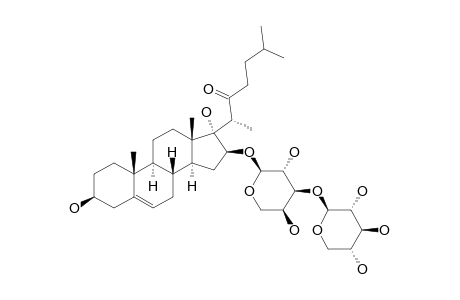 3beta,16beta,17alpha-TRIHYDROXYCHOLEST-5-EN-22-ONE 16-O-beta-D-XYLOPYRANOSYL-(1->3)-(alpha-L-ARABINOPYRANOSIDE)