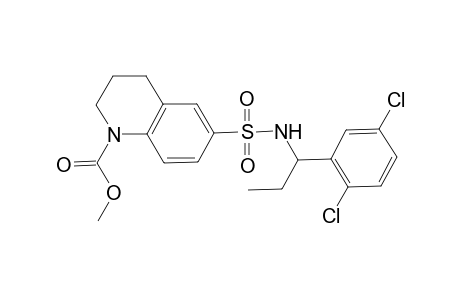 1(2H)-Quinolinecarboxylic acid, 6-[[[1-(2,5-dichlorophenyl)propyl]amino]sulfonyl]-3,4-dihydro-, methyl ester
