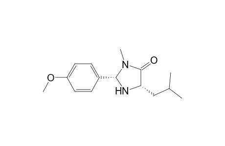 4-Imidazolidinone, 2-(4-methoxyphenyl)-3-methyl-5-(2-methylpropyl)-, (2S-cis)-