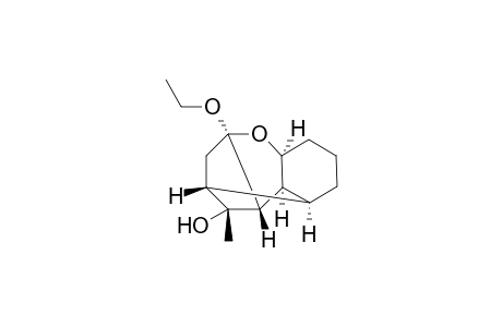 (+-)-(1S*,3R*,5R*,6R*,7S*,8S*,9R*)-3-Ethoxy-6-methyl-2-oxatetracyclo[6.4.0.0(3,7).0(5,9)]dodecan-6-ol