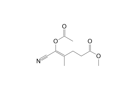 4-Pentenoic acid, 5-(acetyloxy)-5-cyano-4-methyl-, methyl ester, (Z)-