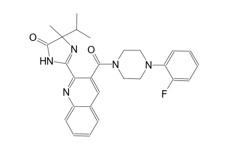4H-imidazol-4-one, 2-[3-[[4-(2-fluorophenyl)-1-piperazinyl]carbonyl]-2-quinolinyl]-3,5-dihydro-5-methyl-5-(1-methylethyl)-