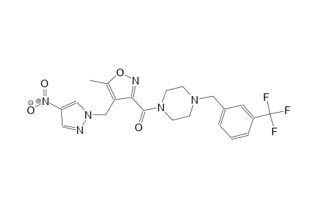 1-({5-methyl-4-[(4-nitro-1H-pyrazol-1-yl)methyl]-3-isoxazolyl}carbonyl)-4-[3-(trifluoromethyl)benzyl]piperazine