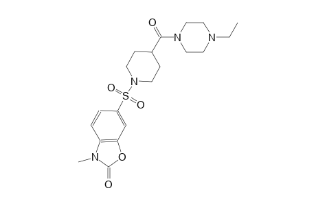2(3H)-benzoxazolone, 6-[[4-[(4-ethyl-1-piperazinyl)carbonyl]-1-piperidinyl]sulfonyl]-3-methyl-