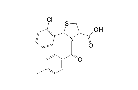 2-(2-Chlorophenyl)-3-(4-methylbenzoyl)-1,3-thiazolidine-4-carboxylic acid