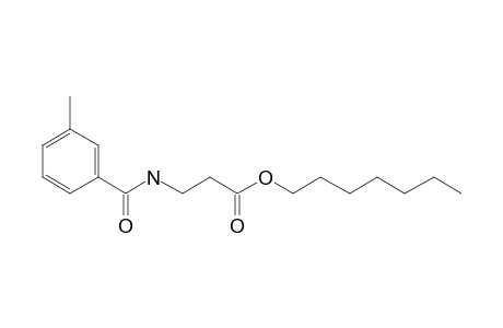 .beta.-Alanine, N-(3-methylbenzoyl)-, heptyl ester