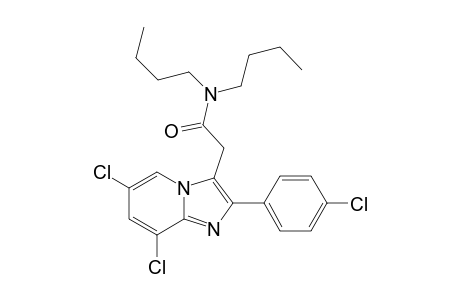 N,N-Dibutyl-[2'-(p-chlorophenyl)-6',8'-dichloroimidazo[1,2-a]pyridin-3'-yl]acetamide