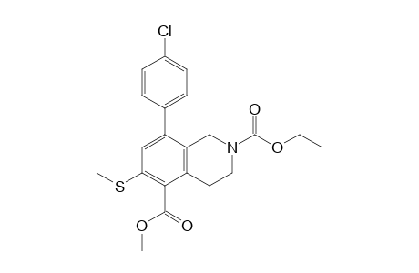 2-Ethoxycarbonyl-5-methoxycarbonyl-8-(4-chlorophenyl)-6-methylthio-1,2,3,4-tetrahydroisoquinoline