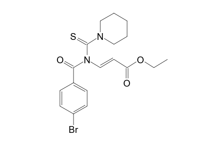 (E)-ETHYL-3-[(4-BROMOBENZOYL)-(1-PIPERIDYLCARBOTHIOYL)-AMINO]-2-PROPENOATE