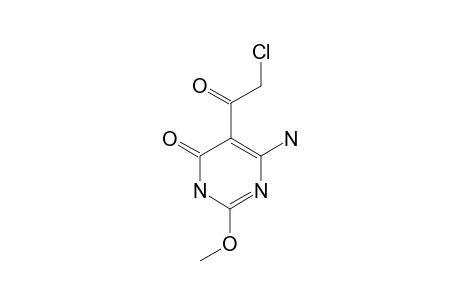 6-AMINO-5-(ALPHA-CHLOROACETYL)-3,4-DIHYDRO-2-METHOXY-4-OXO-PYRIMIDINE