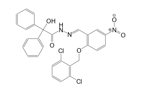 N'-((E)-{2-[(2,6-dichlorobenzyl)oxy]-5-nitrophenyl}methylidene)-2-hydroxy-2,2-diphenylacetohydrazide