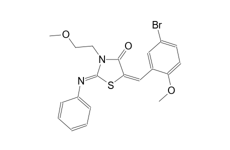 (2Z,5E)-5-(5-bromo-2-methoxybenzylidene)-3-(2-methoxyethyl)-2-(phenylimino)-1,3-thiazolidin-4-one