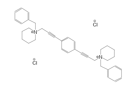 1-benzyl-1-(3-{4-[3-(1-benzyl-1-piperidiniumyl)-1-propynyl]phenyl}-2-propynyl)piperidinium dichloride