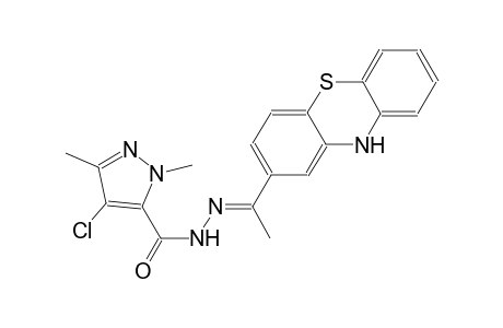 4-chloro-1,3-dimethyl-N'-[(E)-1-(10H-phenothiazin-2-yl)ethylidene]-1H-pyrazole-5-carbohydrazide