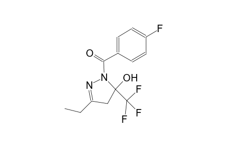 1H-pyrazol-5-ol, 3-ethyl-1-(4-fluorobenzoyl)-4,5-dihydro-5-(trifluoromethyl)-