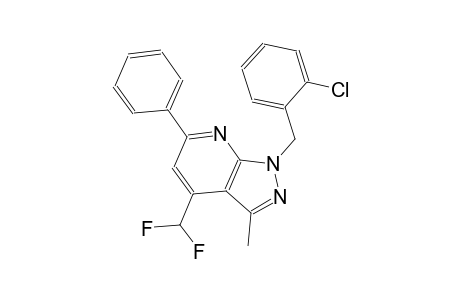 1H-pyrazolo[3,4-b]pyridine, 1-[(2-chlorophenyl)methyl]-4-(difluoromethyl)-3-methyl-6-phenyl-