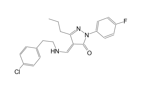 3H-pyrazol-3-one, 4-[[[2-(4-chlorophenyl)ethyl]amino]methylene]-2-(4-fluorophenyl)-2,4-dihydro-5-propyl-, (4E)-