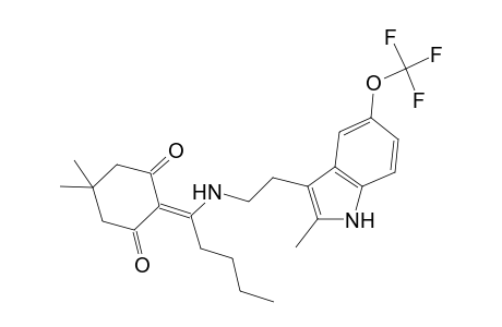 5,5-Dimethyl-2-[1-[2-[2-methyl-5-(trifluoromethoxy)-1H-indol-3-yl]ethylamino]pentylidene]cyclohexane-1,3-dione