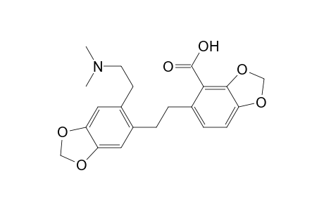 1,3-Benzodioxole-4-carboxylic acid, 5-[2-[6-[2-(dimethylamino)ethyl]-1,3-benzodioxol-5-yl]ethyl]-