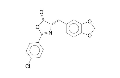 (4Z)-4-(1,3-Benzodioxol-5-ylmethylene)-2-(4-chlorophenyl)-1,3-oxazol-5(4H)-one