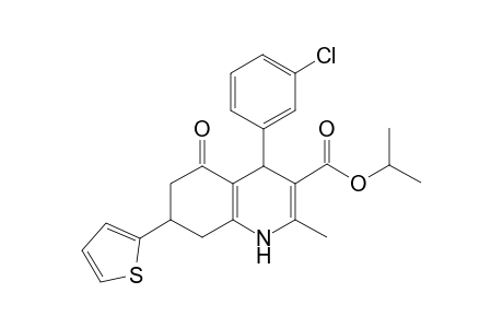 4-(3-Chlorophenyl)-2-methyl-5-oxo-7-thiophen-2-yl-4,6,7,8-tetrahydro-1H-quinoline-3-carboxylic acid propan-2-yl ester
