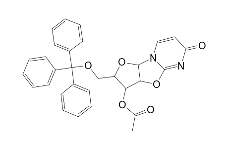 6H-Furo[2',3':4,5]oxazolo[3,2-a]pyrimidin-6-one, 3-(acetyloxy)-2,3,3a,9a-tetrahydro-2-[(triphenylmethoxy)methyl]-, [2R-(2.alpha.,3.beta.,3a.beta.,9a.beta.)]-