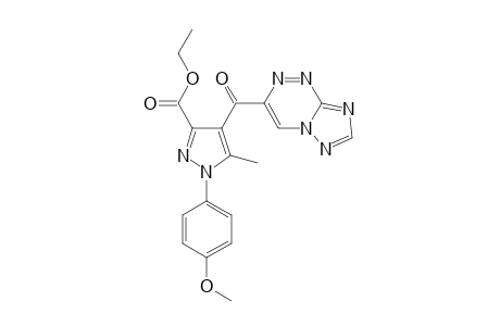3-(1-Methoxyphenyl-3-ethoxycarbonyl-5-methyl-1H-pyrazole-4-carbonyl)[1,2,4]triazolo[5,1-c][1,2,4]triazine