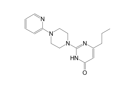 4(3H)-pyrimidinone, 6-propyl-2-[4-(2-pyridinyl)-1-piperazinyl]-