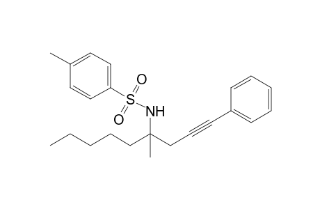 1-Phenyl-4-methyl-4-N-(p-toluenesulfonyl)amino-1-nonyne