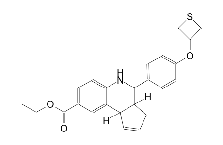 3H-cyclopenta[c]quinoline-8-carboxylic acid, 3a,4,5,9b-tetrahydro-4-[4-(3-thietanyloxy)phenyl]-, ethyl ester, (3aS,4R,9bR)-