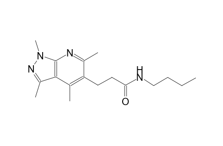 1H-pyrazolo[3,4-b]pyridine-5-propanamide, N-butyl-1,3,4,6-tetramethyl-