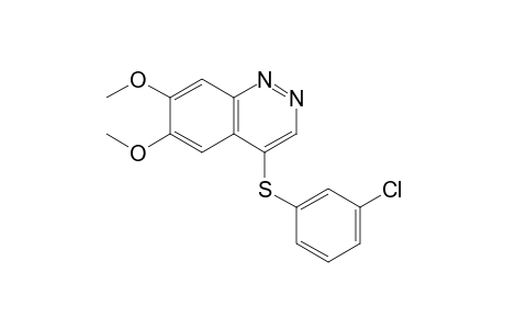 4-[(m-chlorophenyl)thio]-6,7-dimethoxycinnoline