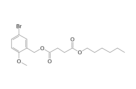 Succinic acid, 5-bromo-2-methoxybenzyl hexyl ester