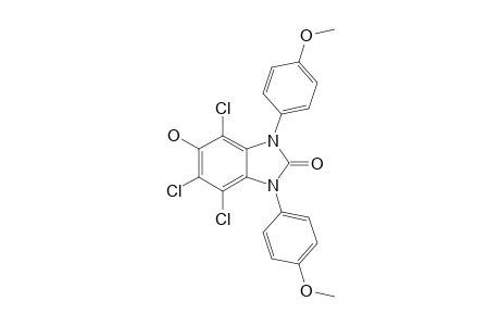 4,5,7-TRICHLORO-6-HYDROXY-1,3-DI-(4-METHOXYPHENYL)-2,3-DIHYDRO-1H-BENZIMIDAZOL-2-ONE