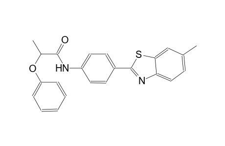 N-[4-(6-methyl-1,3-benzothiazol-2-yl)phenyl]-2-phenoxypropanamide