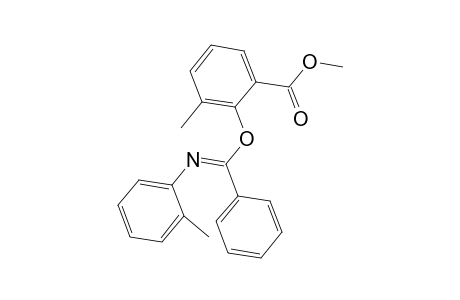 Methyl 3-methyl-2-([(E)-[(2-methylphenyl)imino](phenyl)methyl]oxy)benzoate